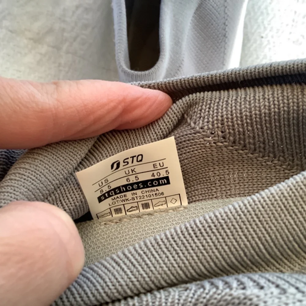 EUC‎ STQ mesh wedge sneakers gray fashion